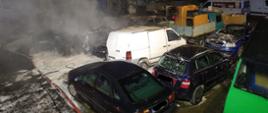 Pożar 10 pojazdów