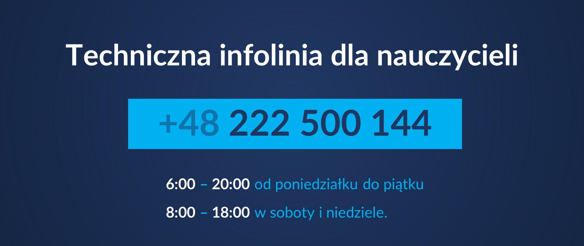 Infolinia dla nauczycieli.