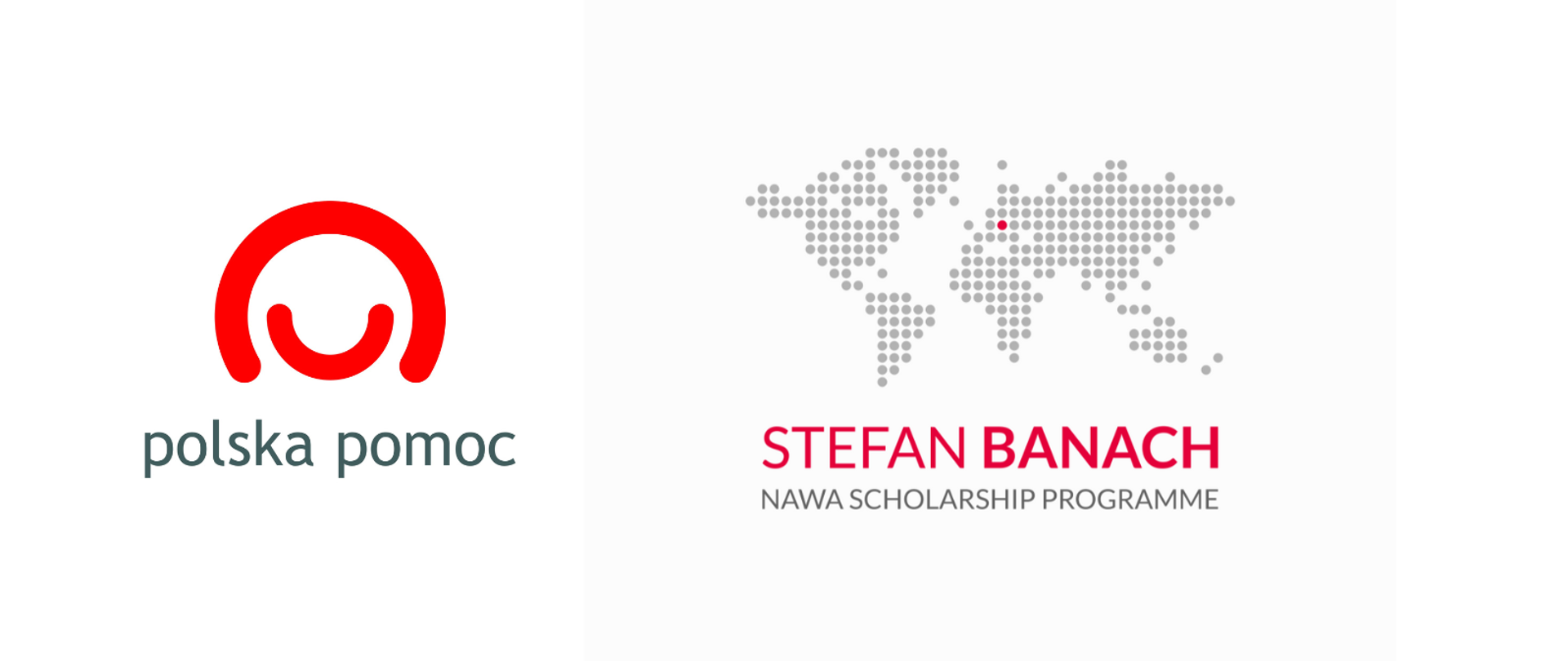 Logo Polskiej pomocy i Programu stypendialnego im. prof. Stefana Banacha 