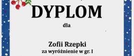 Wyróżnienie dla Zofii Rzepki z klasy gitary
