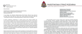 Zdjęcie przedstawia życzenia Ministra SWiA oraz Komendanta Głównego PSP z okazji Dnia Strażaka