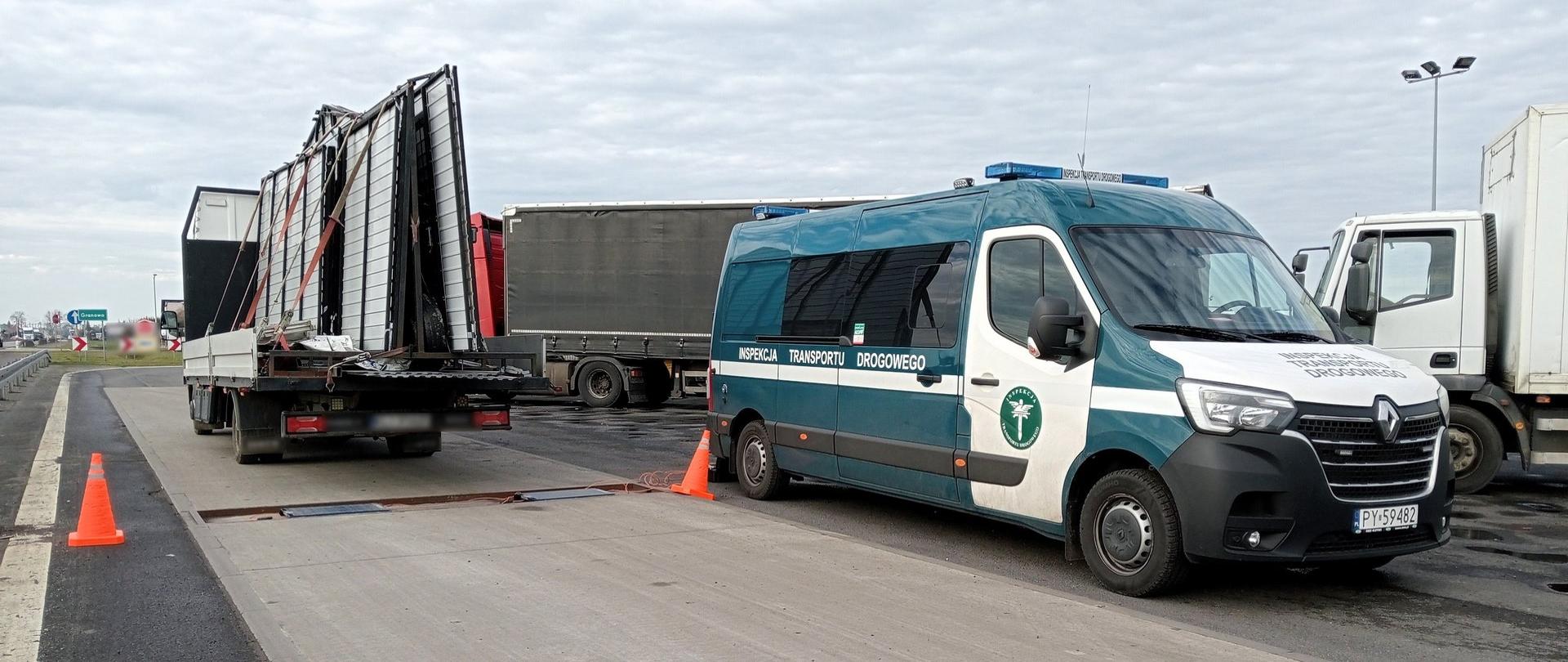 Ważenie wykazało, że pojazdy były znacznie przeładowane