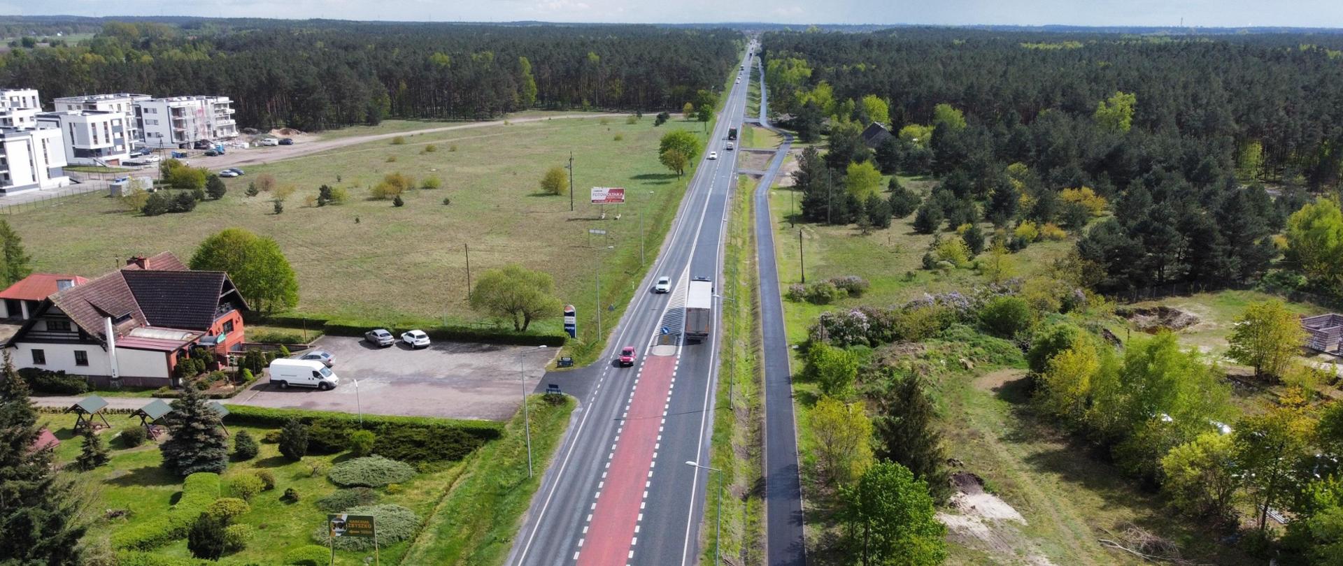 Ukończony ciąg pieszo-rowerowy DK25 Brzoza - Nowa Wieś Wielka
