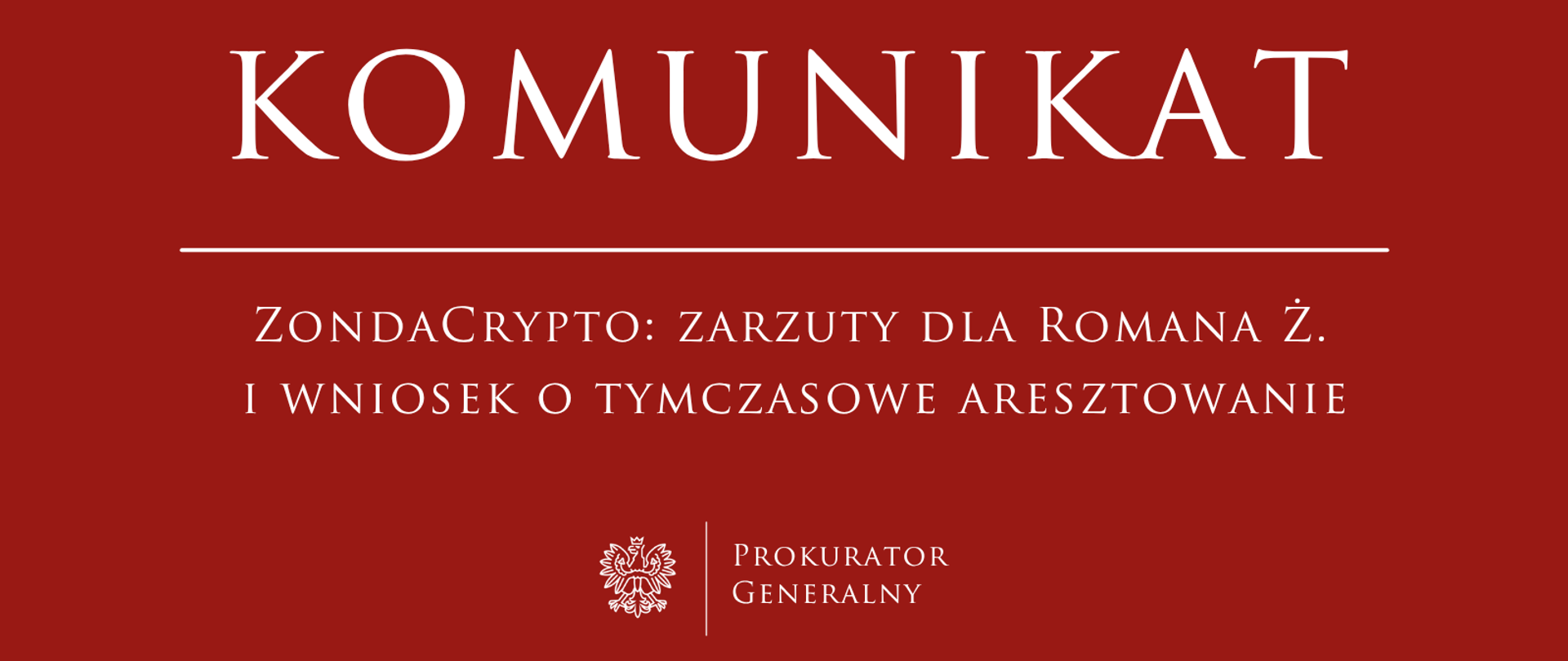 ZondaCrypto zarzuty dla Romana Ż. i wniosek o tymczasowe aresztowanie