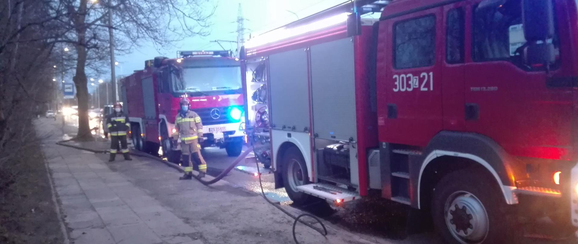 Pożar dachu przy ulicy Mickiewicza