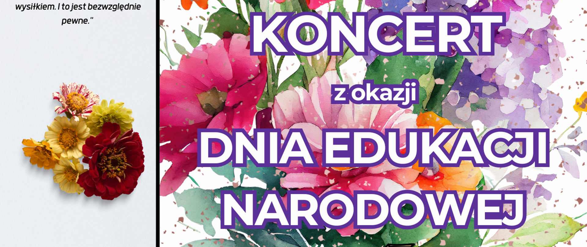 plakat na koncert z okazji Dnia Edukacji narodowej