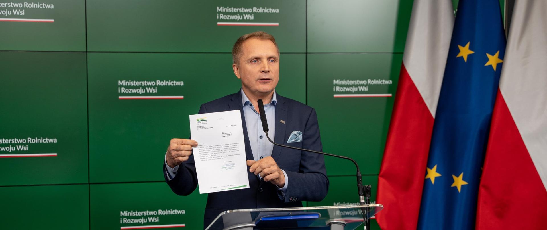 DG Henryk Smolarz podczas konferencji w ministerstwie rolnictwa i rozwoju wsi