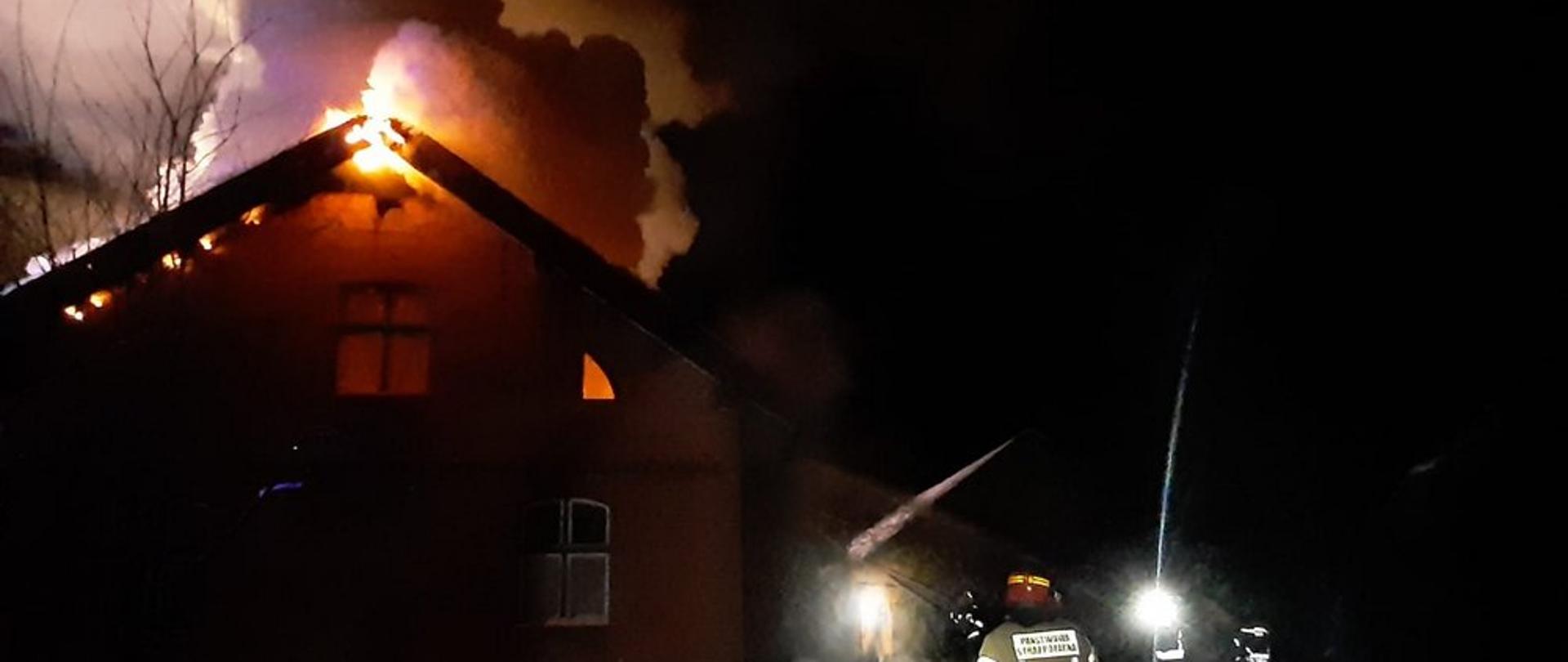 Pożar domu w Krutyńskim Piecku