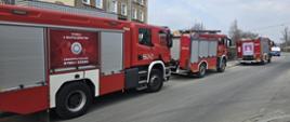 Fot. 3 zastępy strazy pożarnej oraz policja