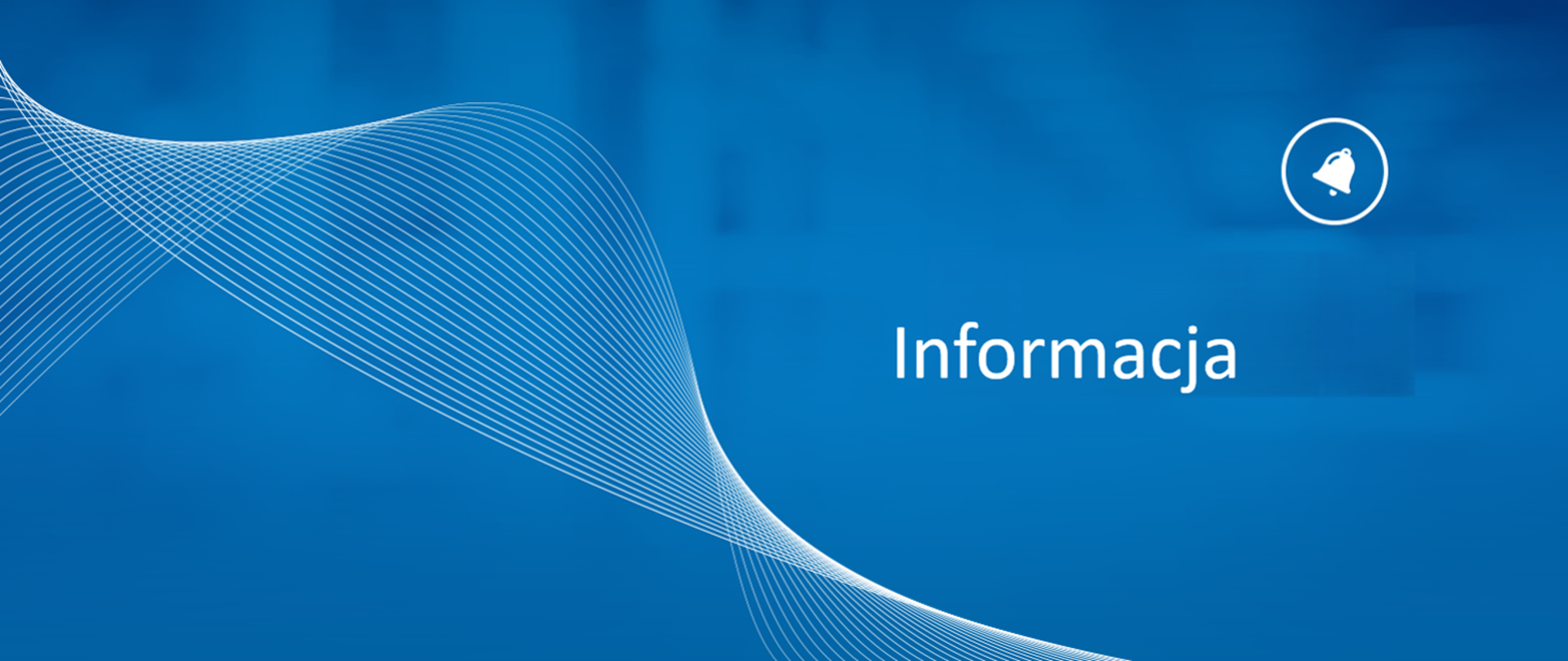 Na niebieskim tle napis: Informacja