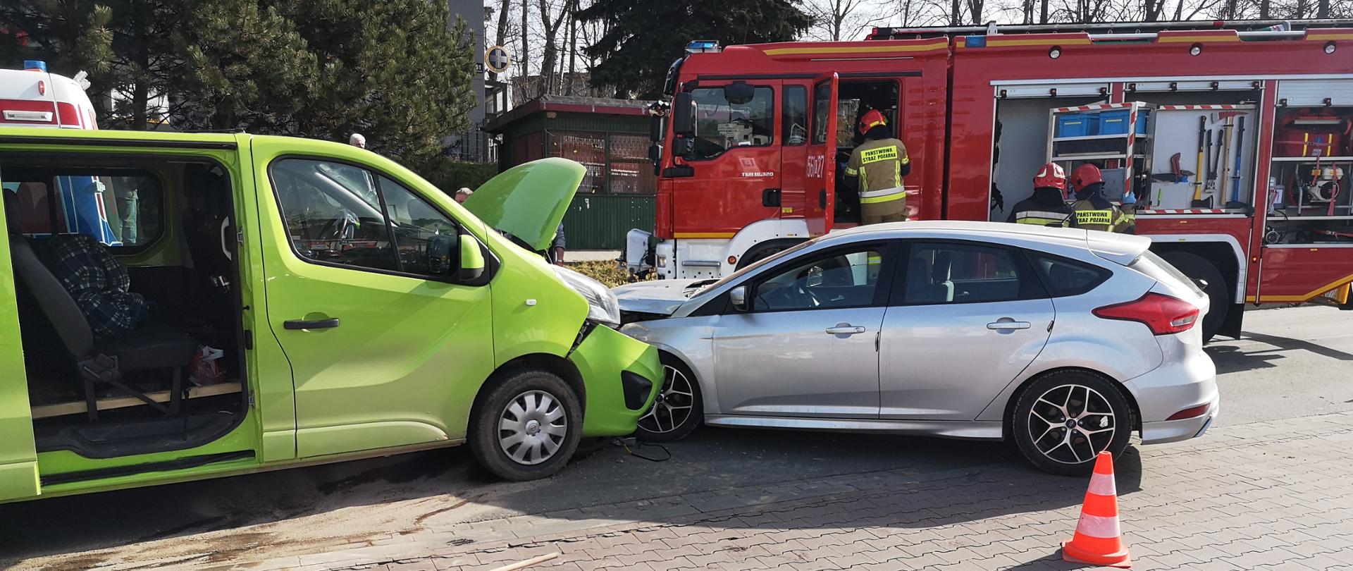 26.02.2021 kolizja ul. Kościuszki w Wieliczce