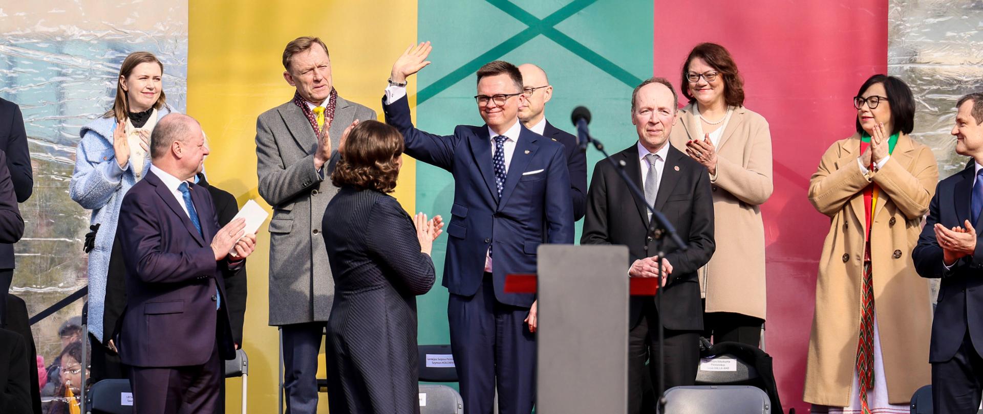 Lenkijos Respublikos Seimo maršalka Szymon Hołownia Lietuvos Nepriklausomybės atkūrimo 35-mečio minėjime