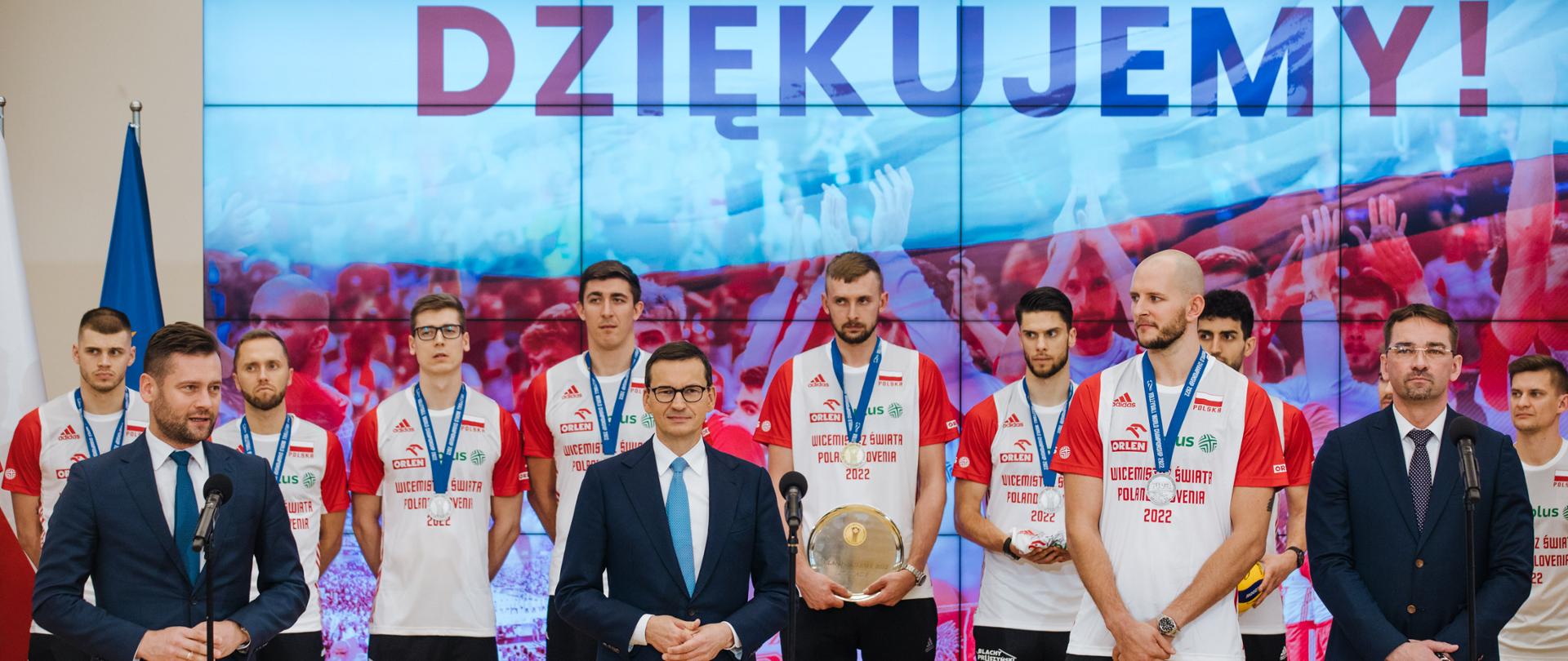 Spotkanie premiera Mateusza Morawieckiego z siatkarzami.