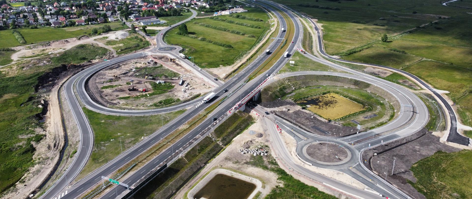 Węzeł Rynarzewo (31.05.2022, kilka godzin przed otwarciem ronda północnego).