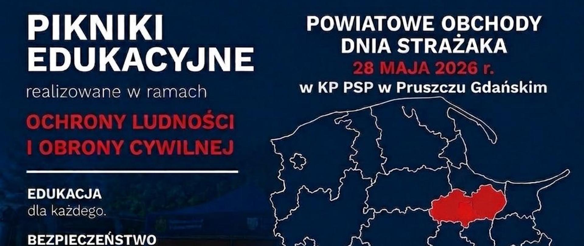 Infografika Powiatowe Obchody Dnia Strażaka i Piknik Edukacyjny