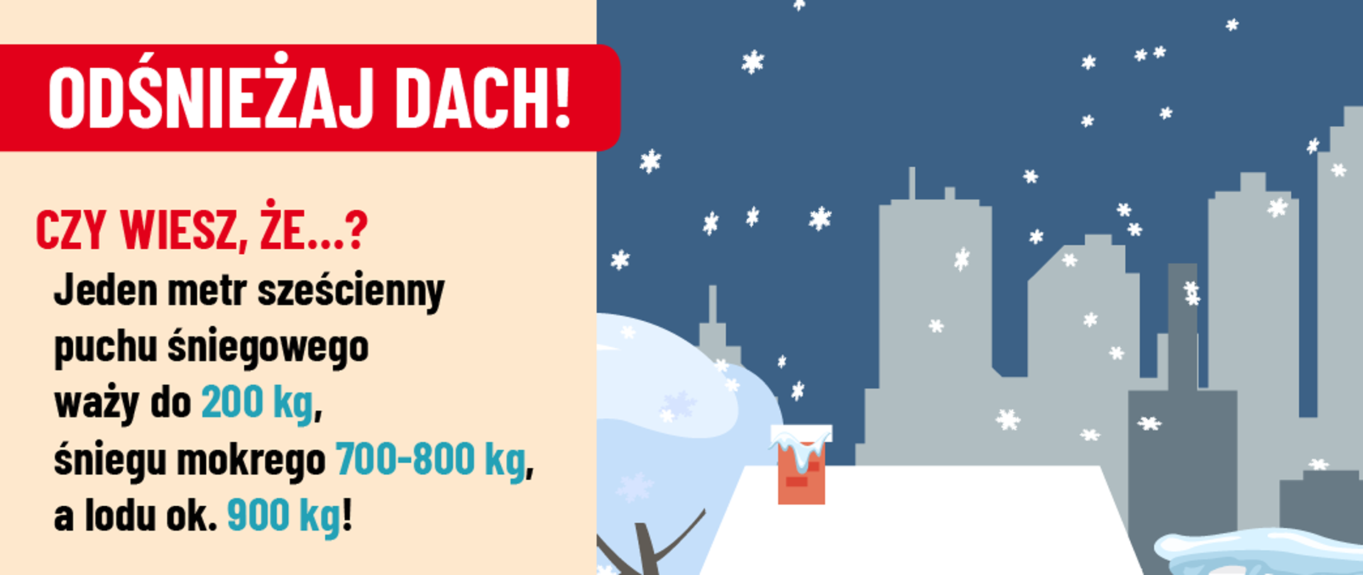 Plakat akcji Odśnieżaj dach