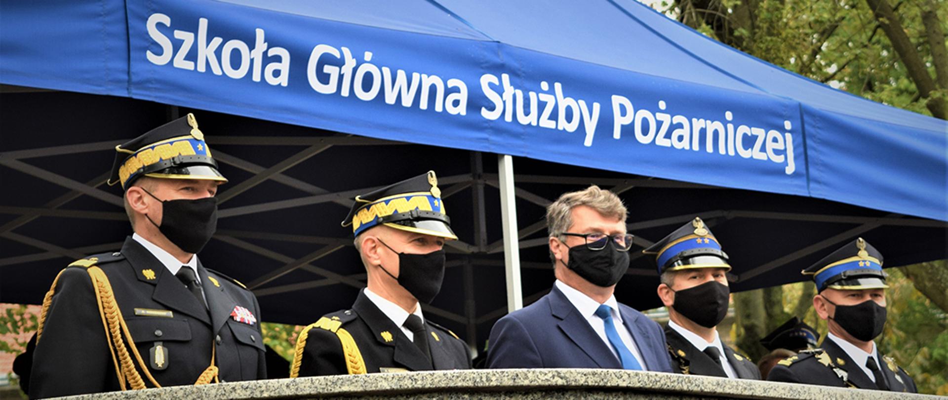 Inauguracja roku akademickiego 2020/21 w SGSP – na zdjęciu trybuna honorowa 