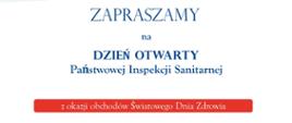 plakat dotyczący Dni otwartych w PSSE w Śremie; opis Światowego Dnia Zdrowia.