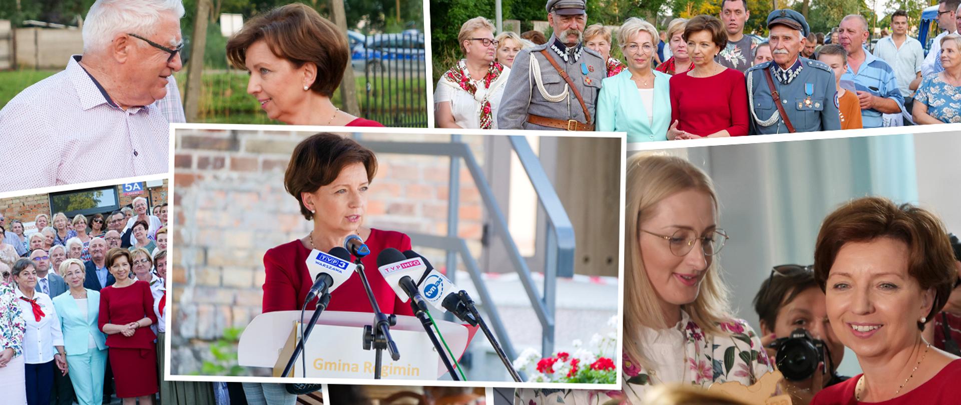 Zdjęcia z wizyty minister Marleny Maląg w mazowieckich gminach Ojrzeń i Regimin