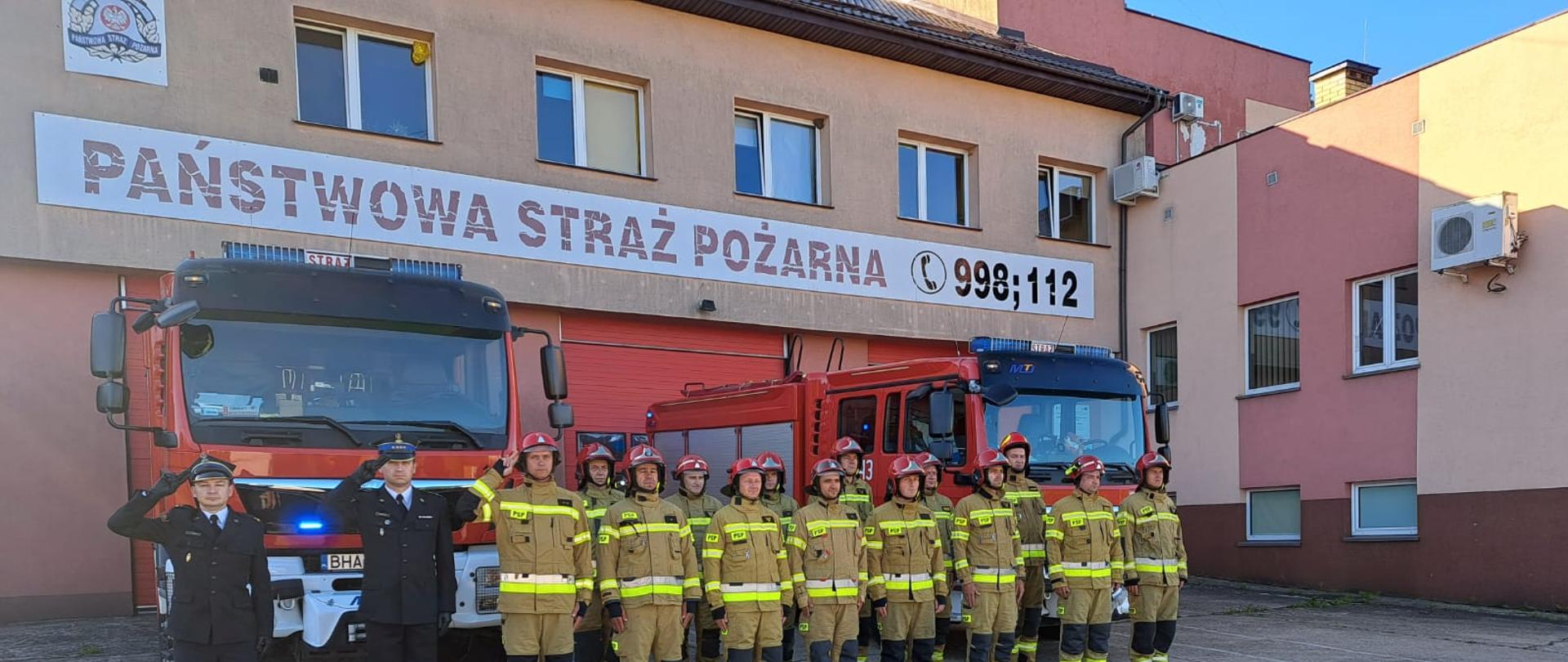 Oddanie hołdu funkcjonariuszowi Komendy Głównej PSP