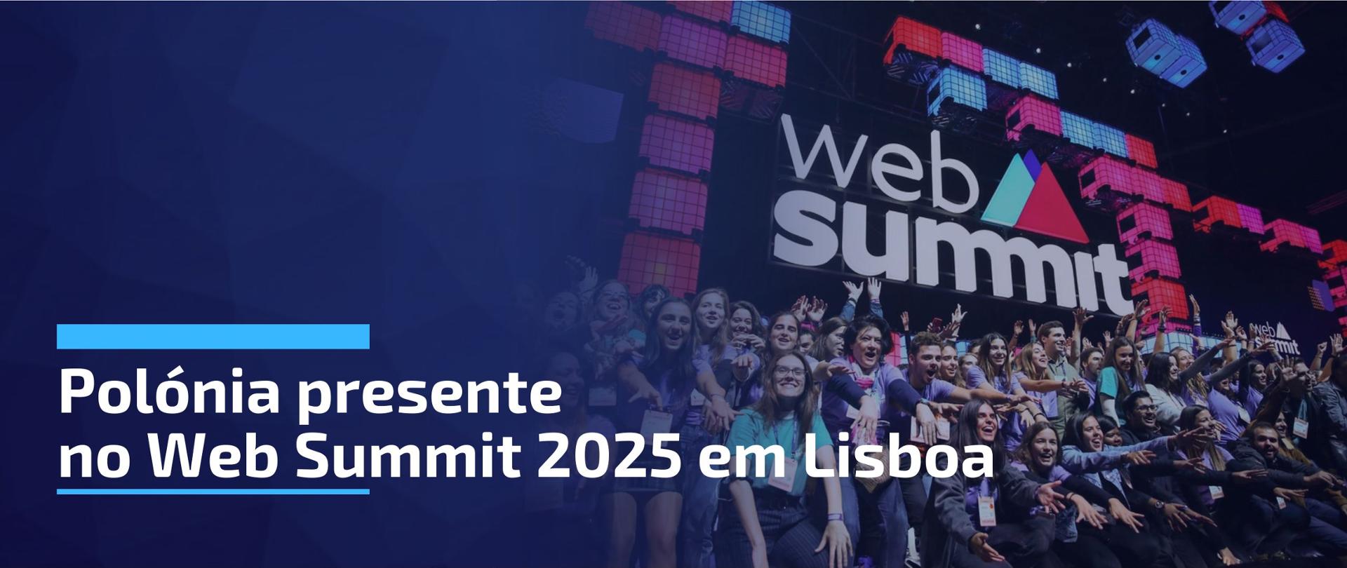 A imagem mostra os participantes da conferência Web Summit a rir.