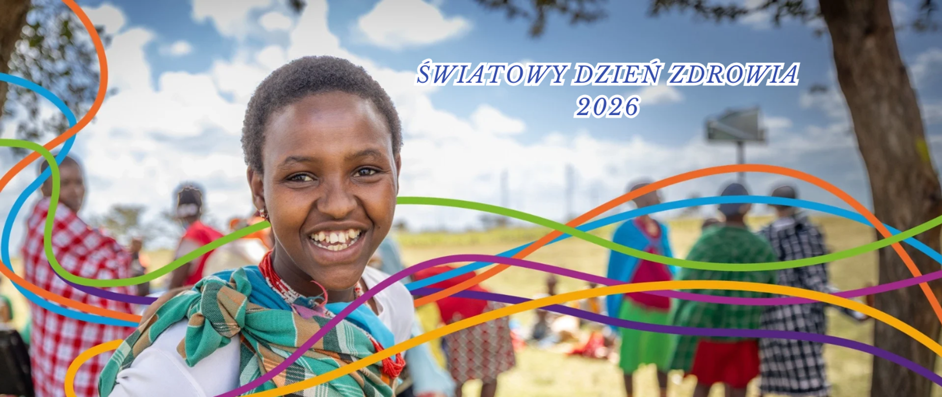 Światowy Dzień Zdrowia- dziewczyna na kolorowym tle