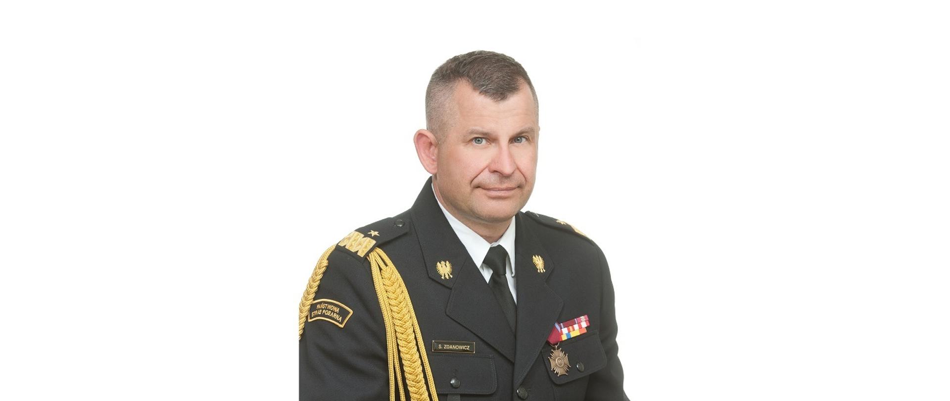 Podlaski Komendant Wojewódzki nadbryg. Sebastian Zdanowicz. 