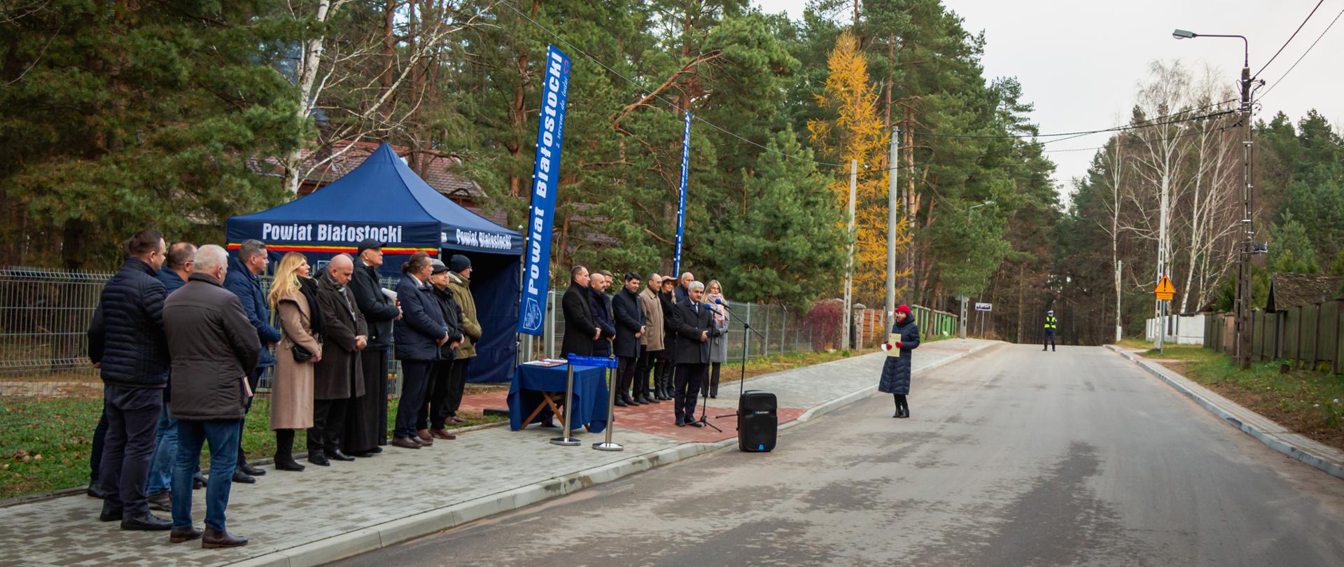 Otwarcie przebudowanej drogi powiatowej w miejscowości Oliszki gm. Choroszcz