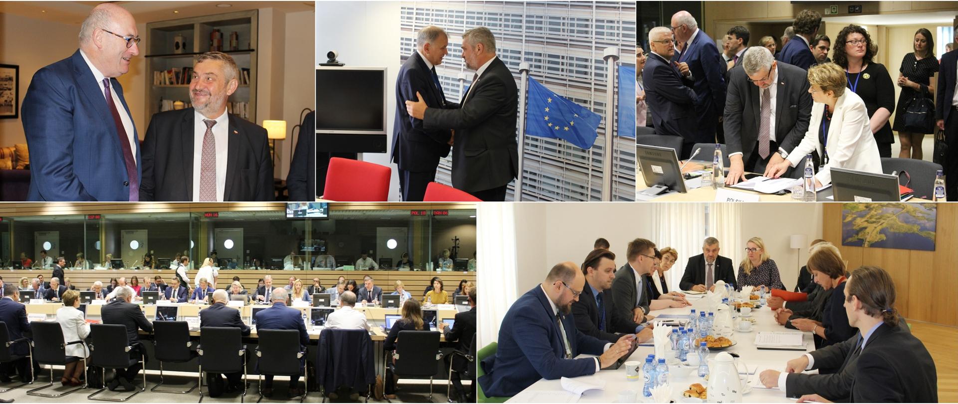 Minister Jan Krzysztof Ardanowski podczas spotkań w Brukseli