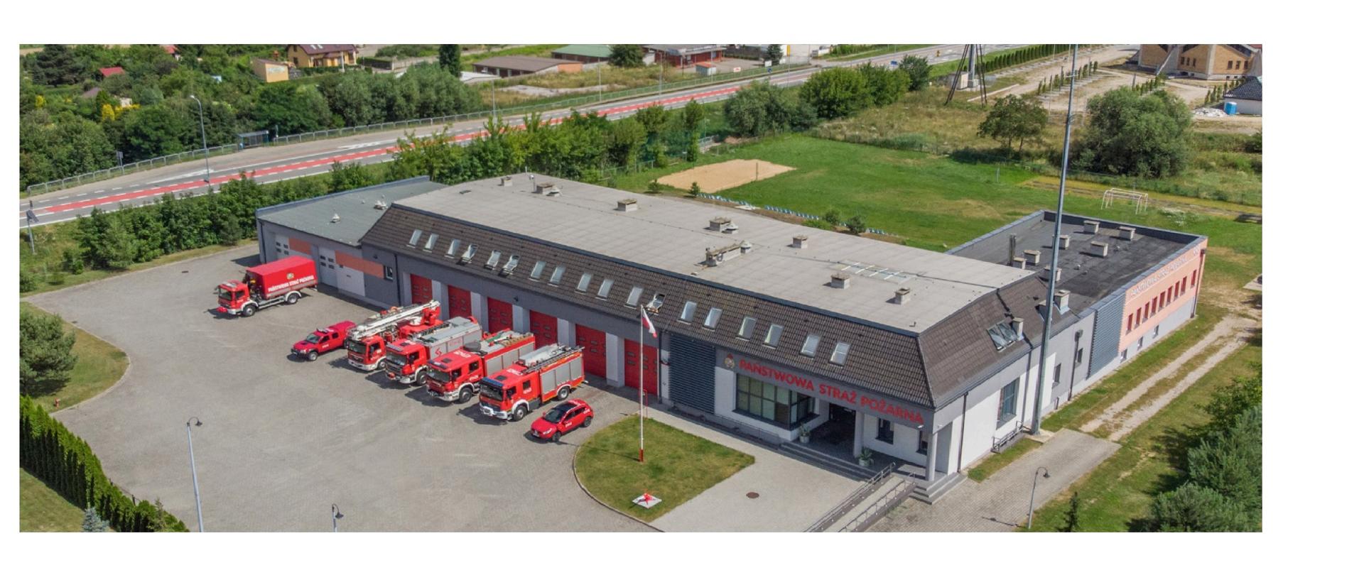 komenda psp lipno widok z lotu ptaka