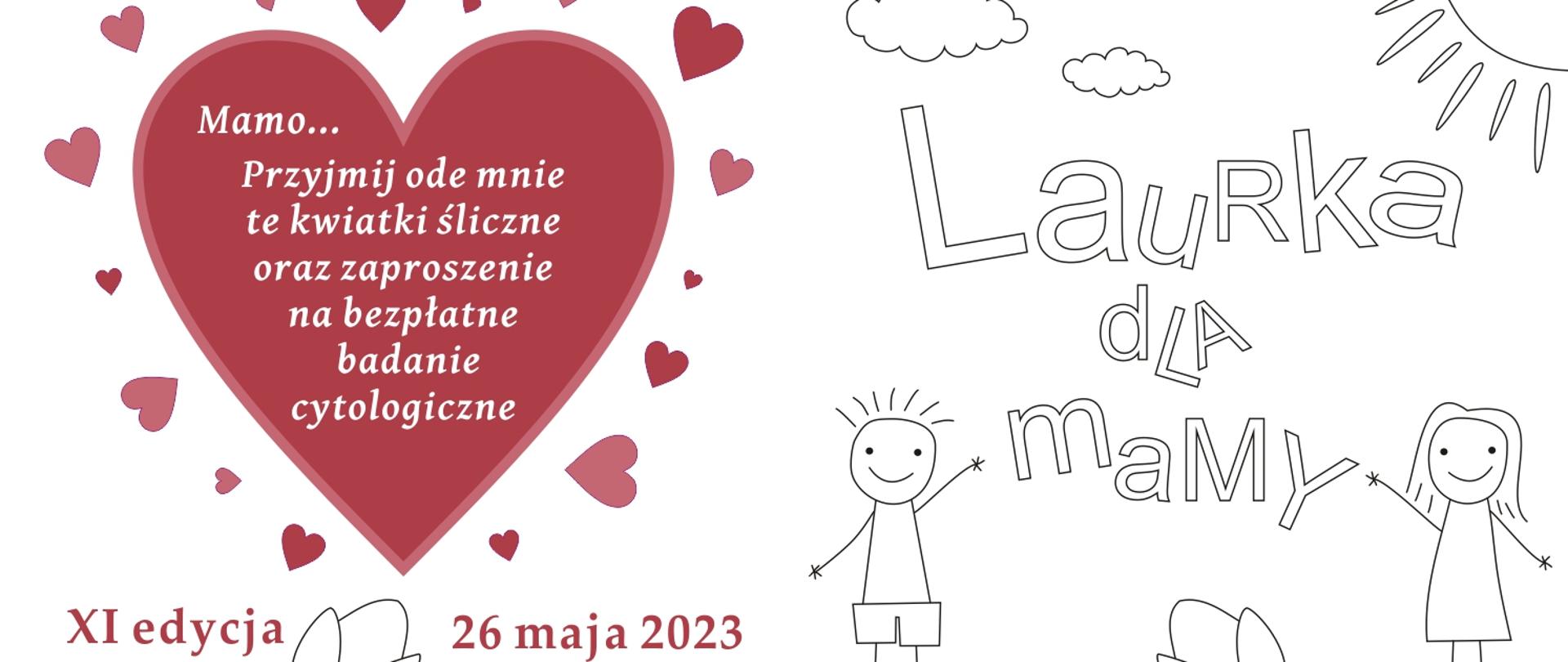 laurka dla mamy do pokolorowania przez dziecko