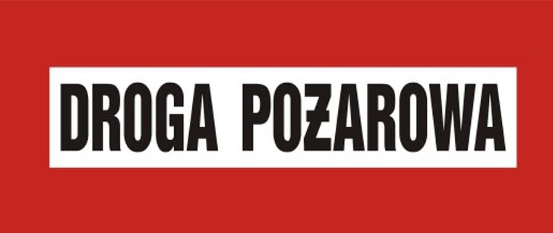 znak droga pożarowa