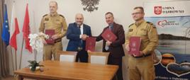 Uroczyste podpisanie porozumienia międzygminnego w sprawie ustalenia terenu działań ratowniczych – gminy Rybno i Dąbrówno