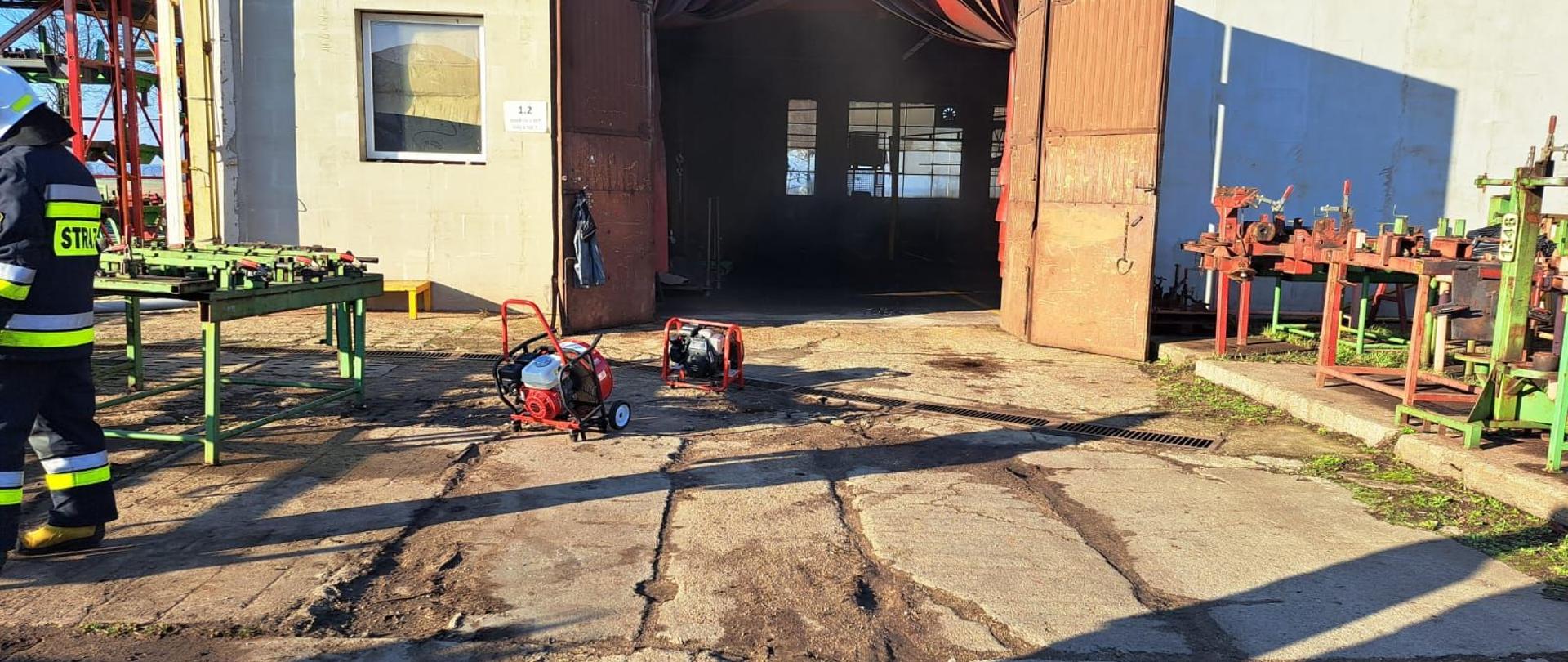 Hala, w której doszło do pożaru.