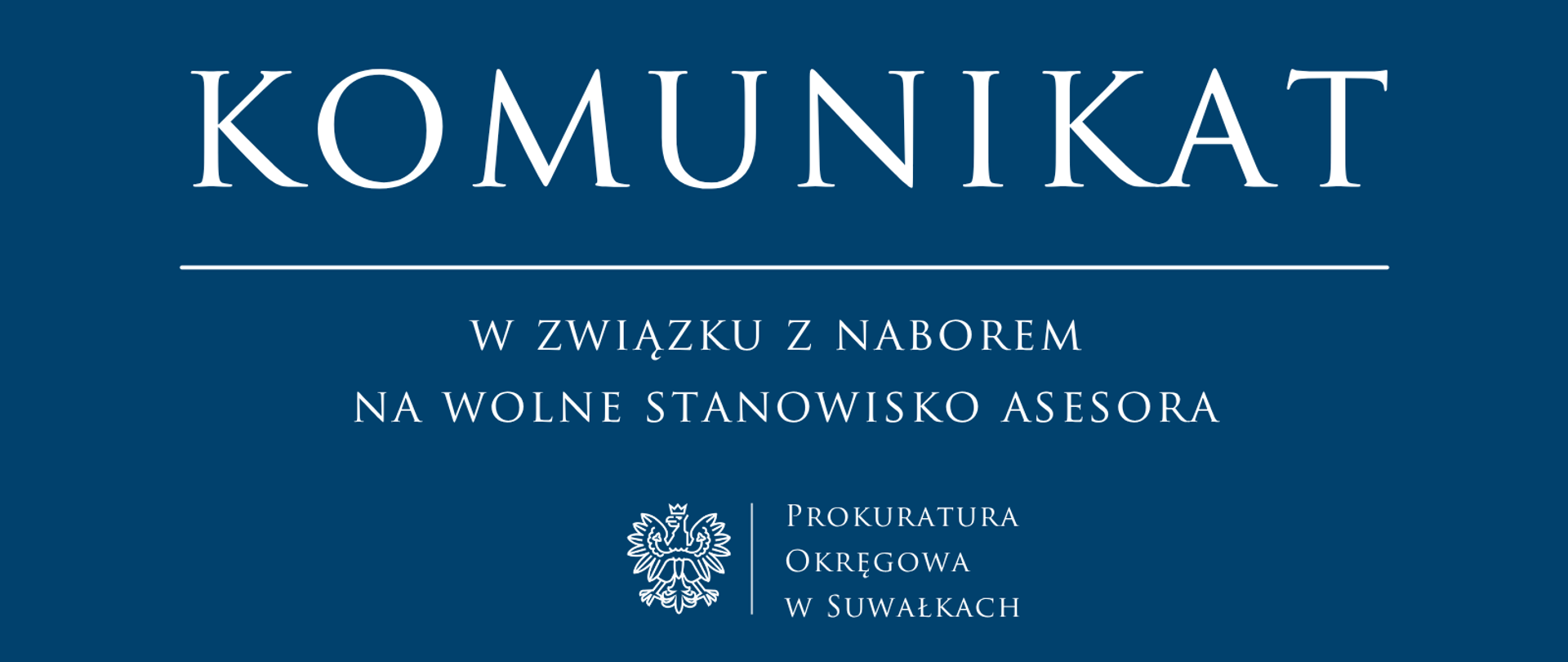 w związku z naborem na wolne stanowisko asesora