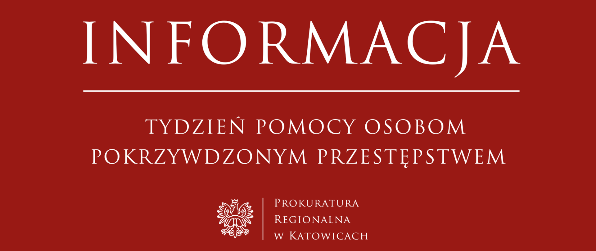 Tydzień Pomocy Osobom Pokrzywdzonym Przestępstwem w Prokuraturze Regionalnej w Katowicach - 2026r.