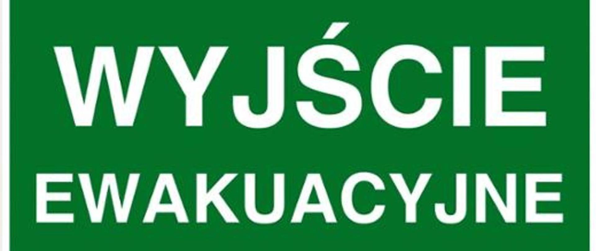 Znak wyjście ewakuacyjne 