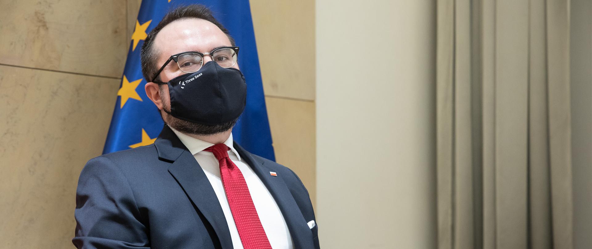 2020.12.14 Warszawa . Minister Pawel Jablonski . Wideokonferencja Katar .
Fot. Tymon Markowski / MSZ