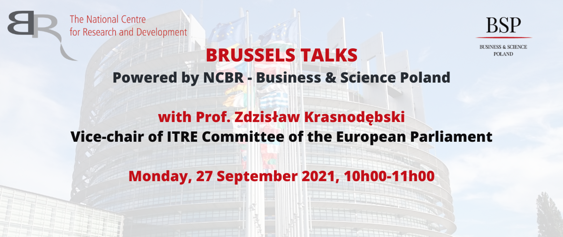banner NCBR BRUSSELS TALKS Powered by NCBR - Business & Science Poland