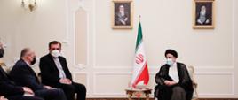 Spotkanie ministra Zbigniewa Raua z prezydentem Iranu Ebrahimem Raisim