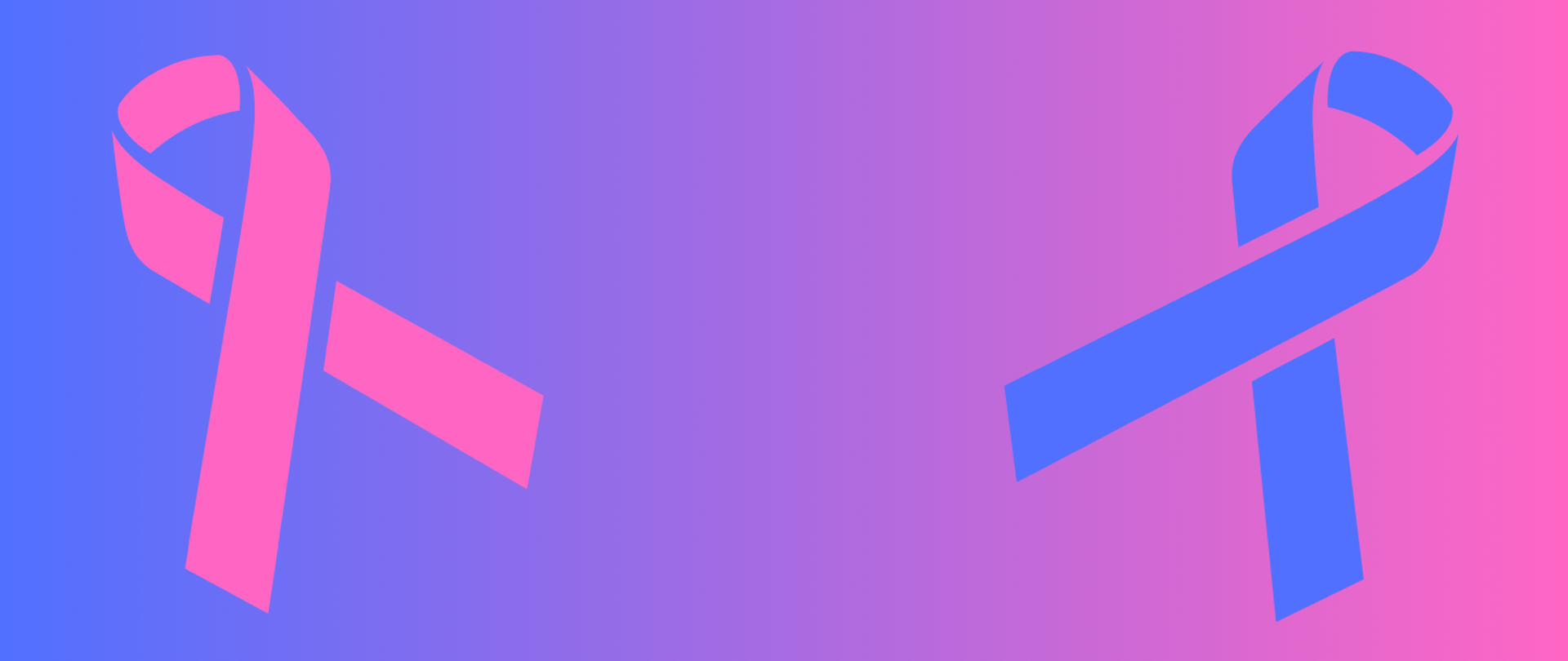 Na grafice dwie wstążki – różowa i niebieska.