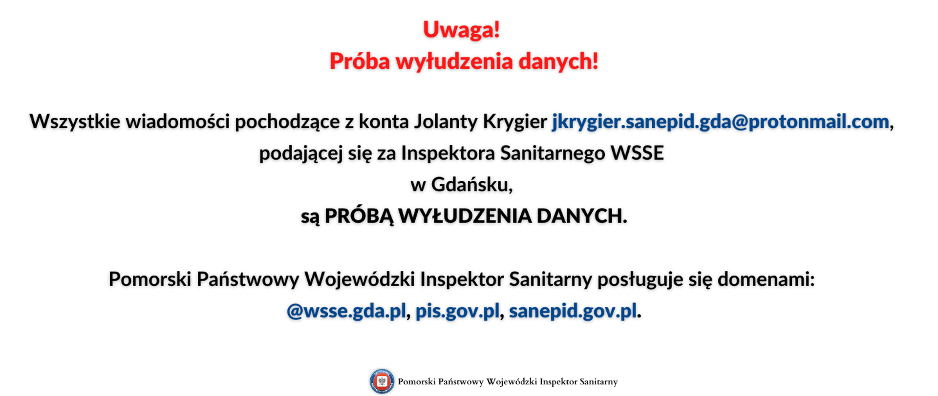 Próba wyłudzenia danych