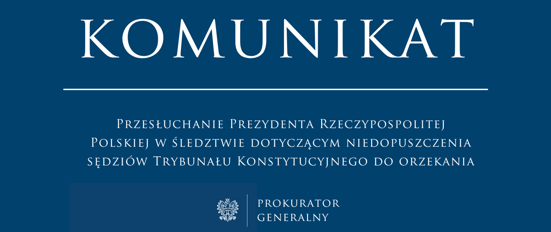 przesłuchanie prezydenta RP w sprawie niedopuszczenia sędziów TK do orzekania