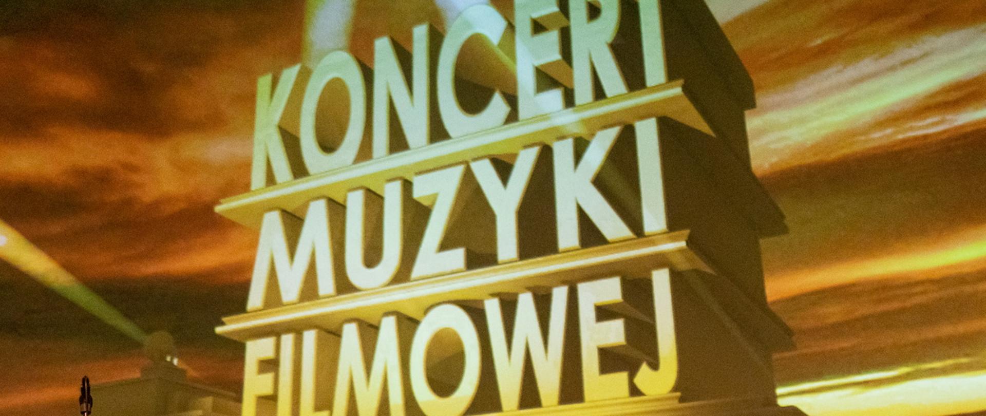 Grafika. Napis Koncert Muzyki Filmowej