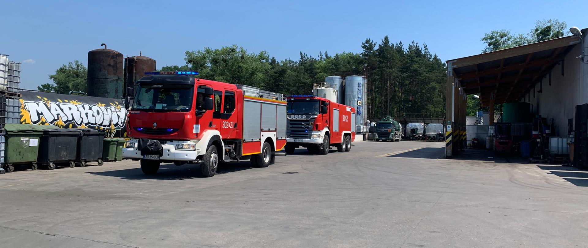 Ćwiczenia JRG 2 na terenie zakładów Espadon sp. z o.o. 