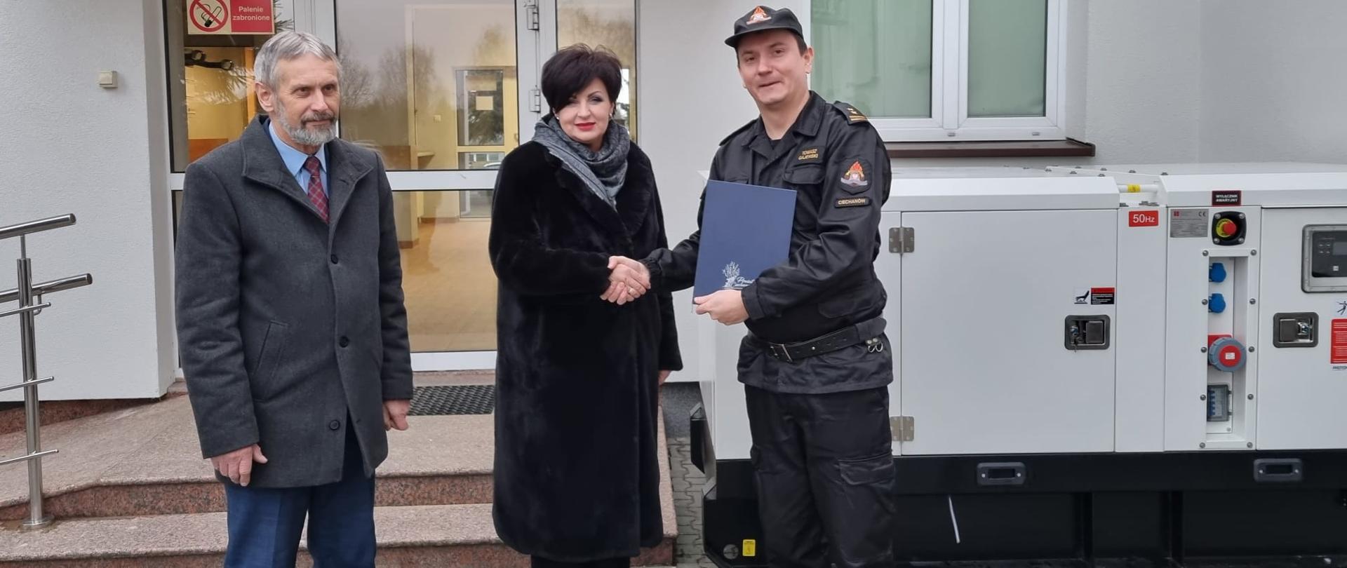 Nowy agregat prądotwórczy dla Komendy Powiatowej PSP w Ciechanowie