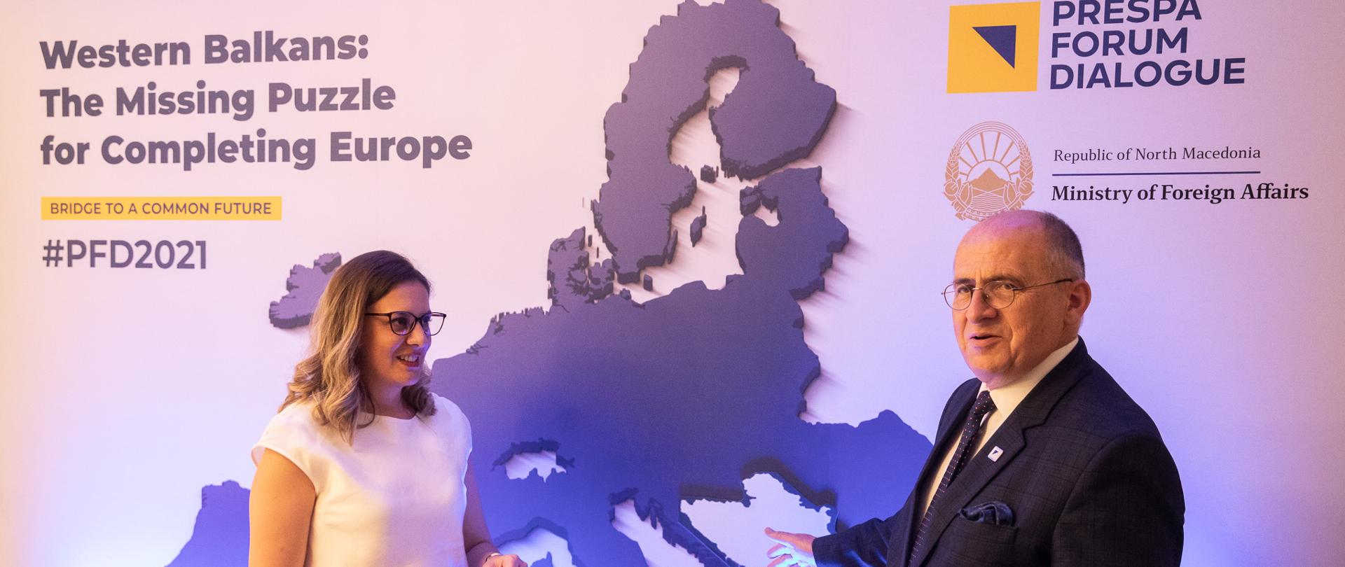 2021.07.01 Ochryda , Macedonia Polnocna . Minister Zbigniew Rau . PRESPA Forum Dialogue .Fot. Tymon Markowski / MSZ