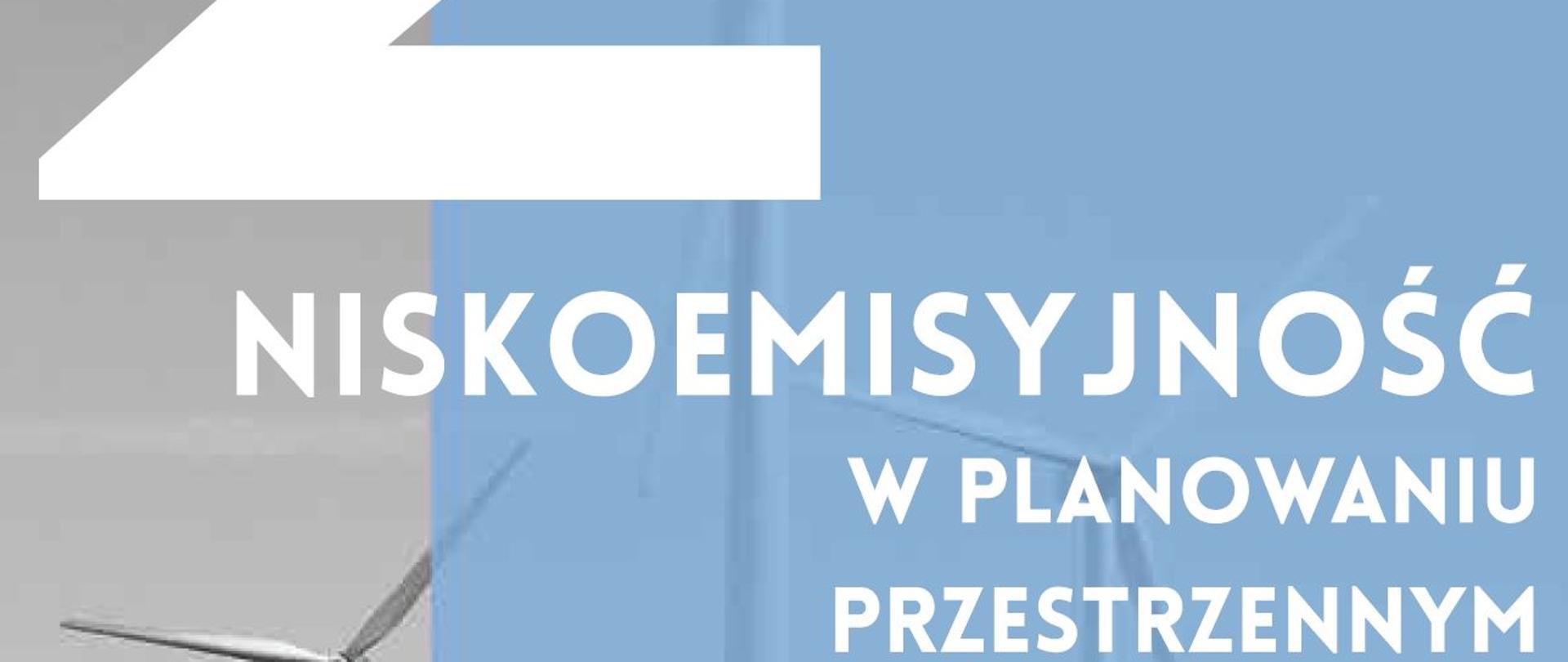 W tle wiatraki, na pierwszym planie tytuł poradnika