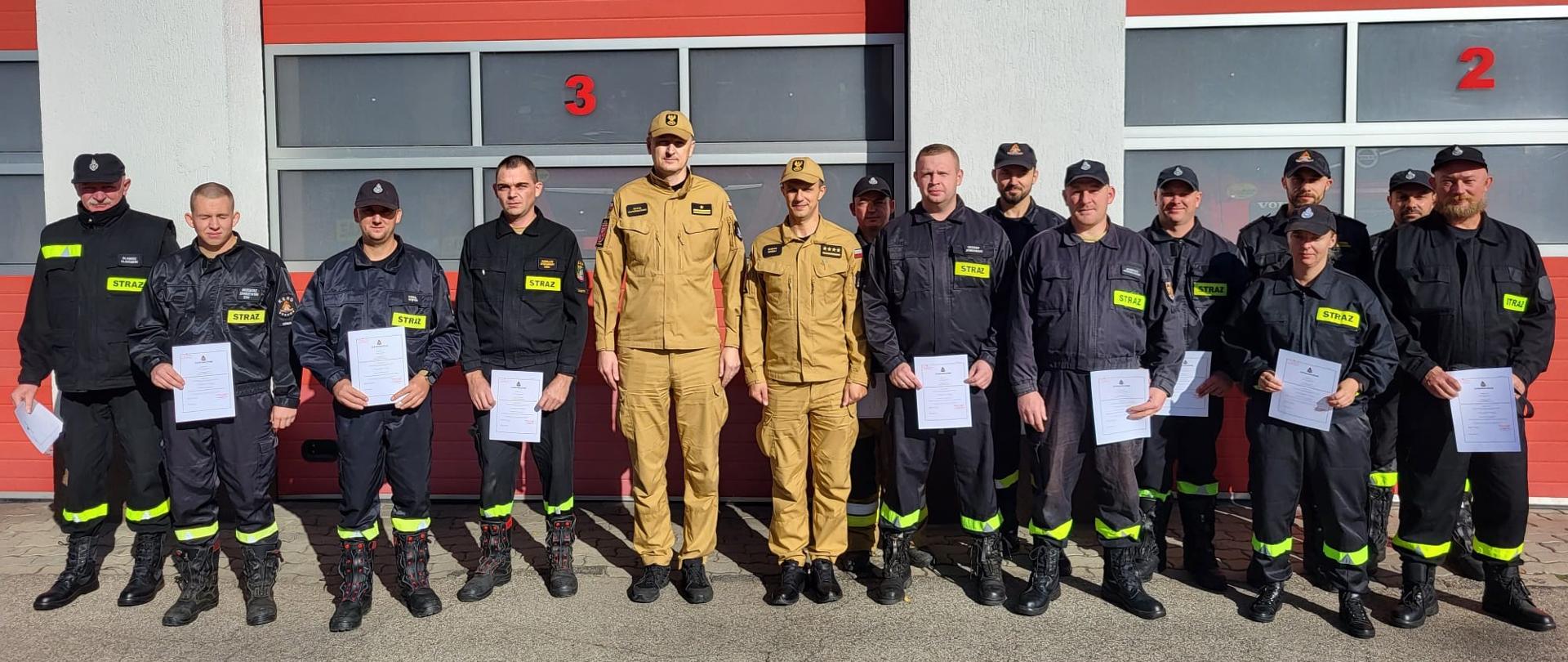 Egzamin druhów OSP na szkoleniu kierowcy-konserwatora