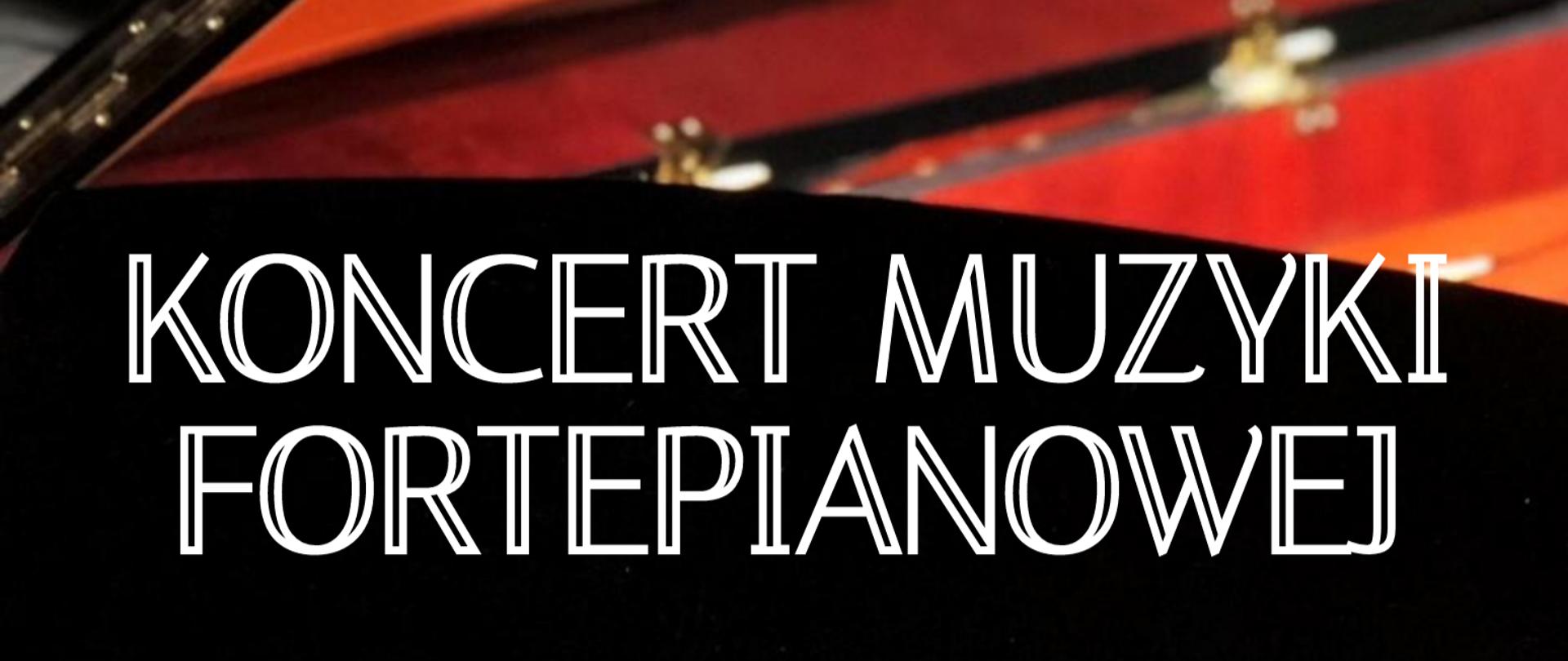 W tle fortepian. Na środku napis Koncert muzyki fortepianowej wystąpią Karol Hamera, Julia Hamera, Patryk Strojewski uczniowie klasy fortepianu p. Szymona Szurmy, PSM II st. w Stalowej Woli. W programie utwory m. in.: J. S> Bacha, L v Beethovena, F. Chopina, S. Rachmaninowa, S. Prokofiewa. Aula PSM I st. w Szczebrzeszynie 26. 03. 2025 r., godz. 17:15